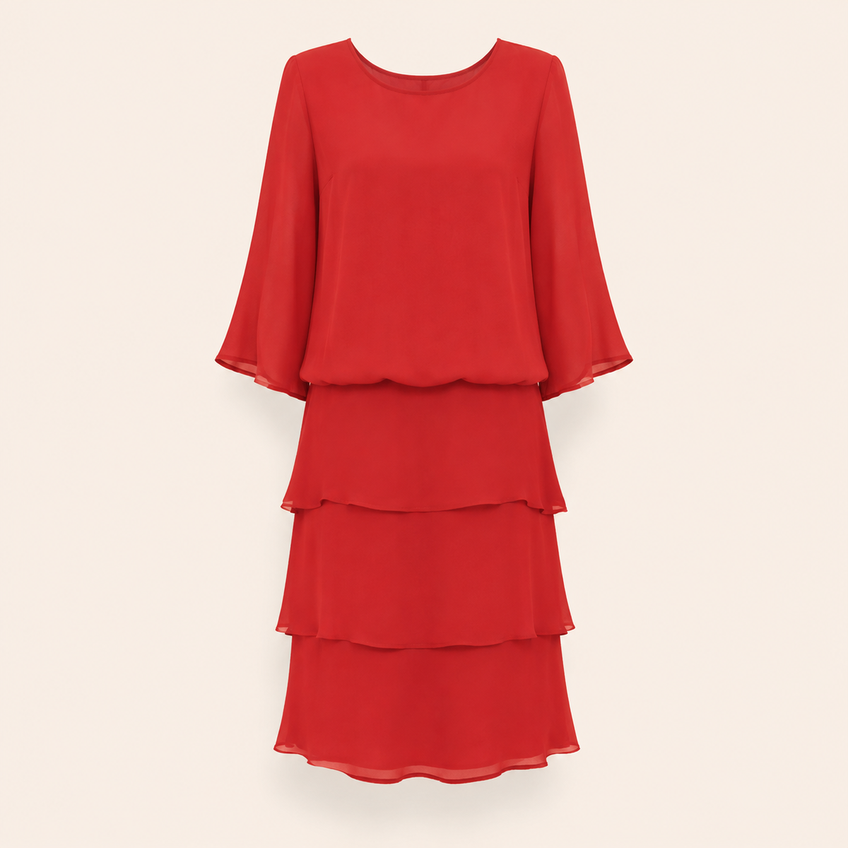The Refined Patchwork Midi Dress