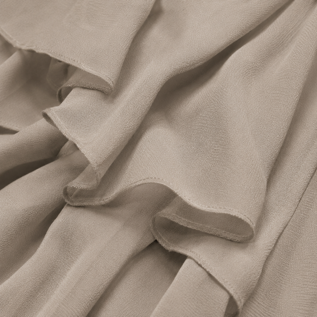The Soft Ruffle Cape Dress