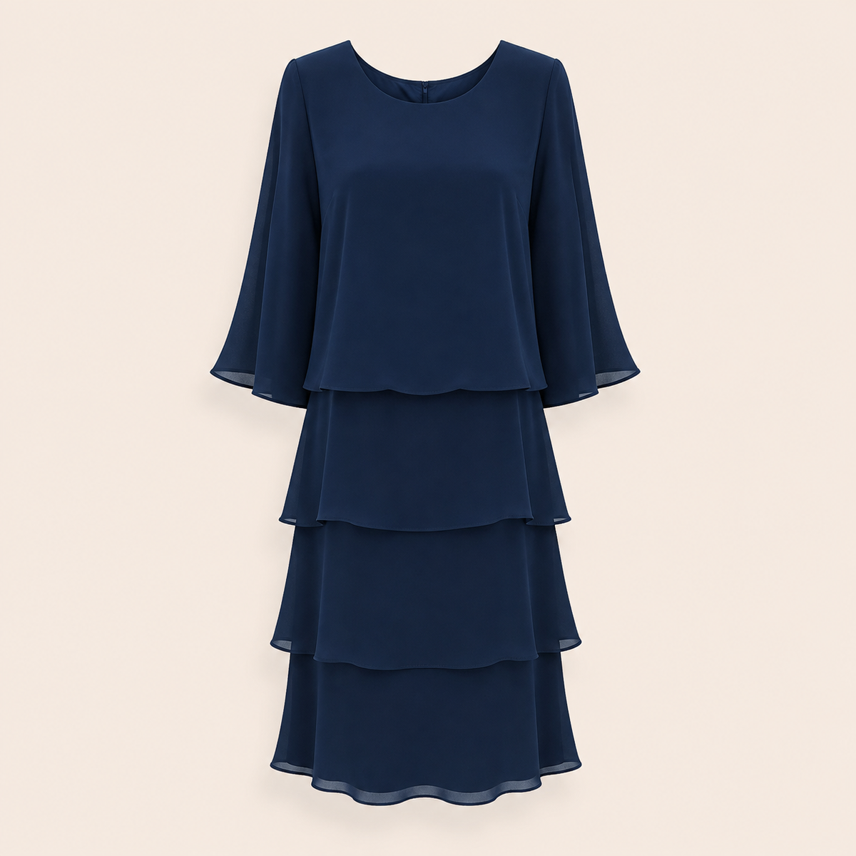The Refined Patchwork Midi Dress