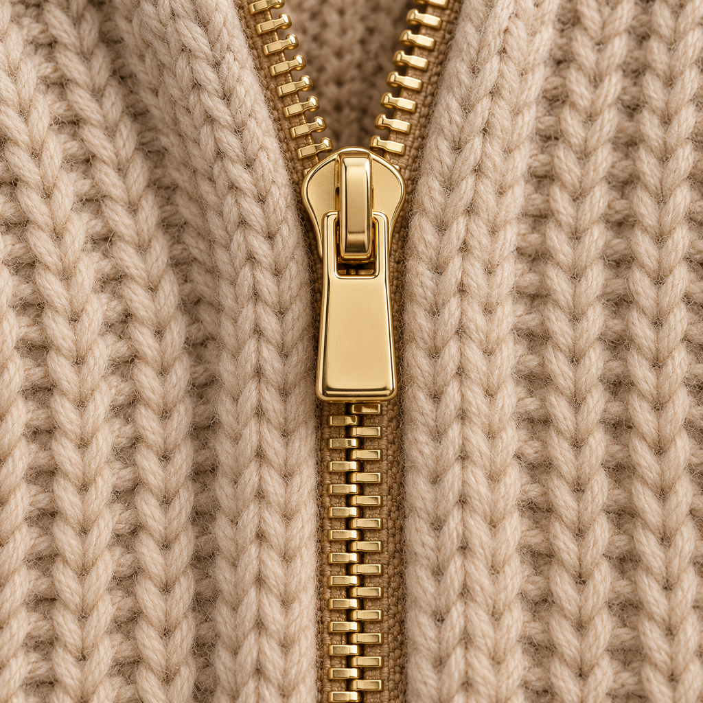 The Contrast Collar Knit Jacket