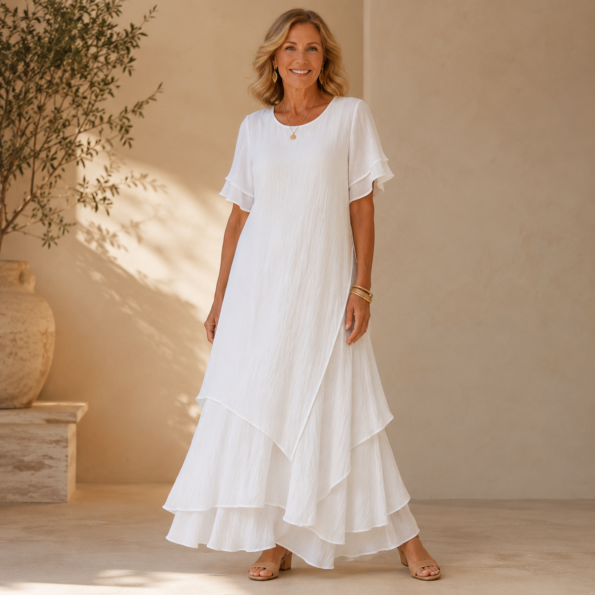 The Coastal Breeze Layered Dress
