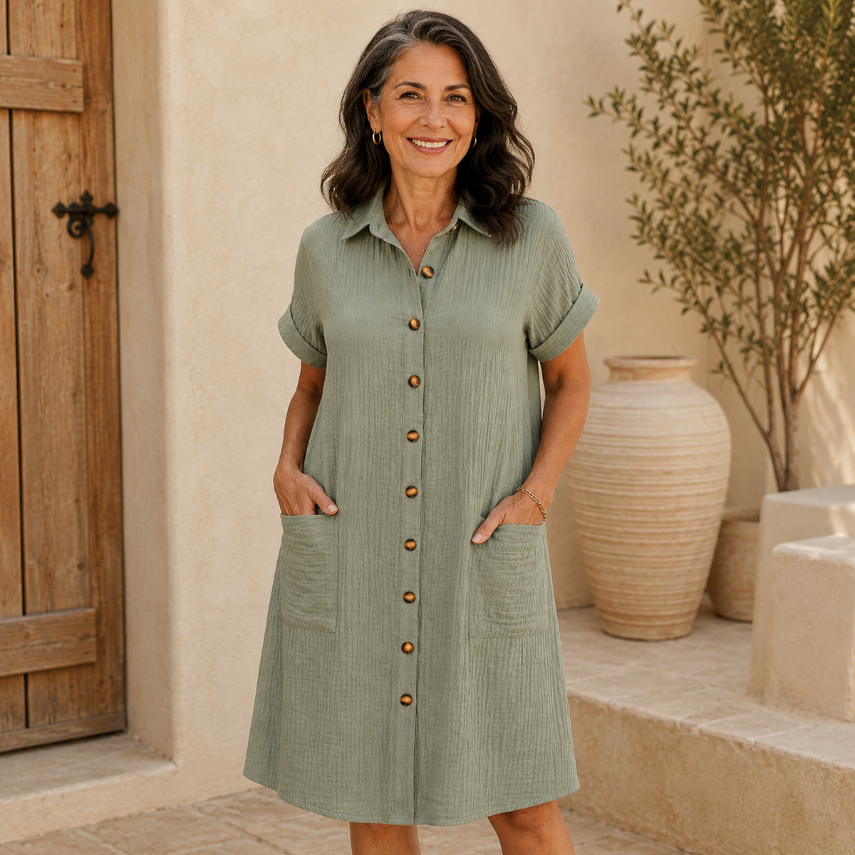The Weekend Breeze Shirt Dress