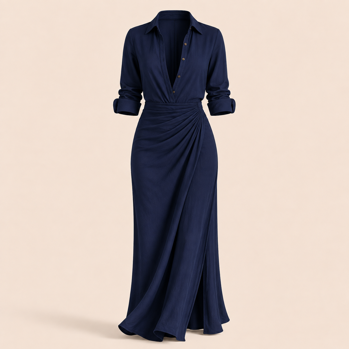 The Golden Drape Dress