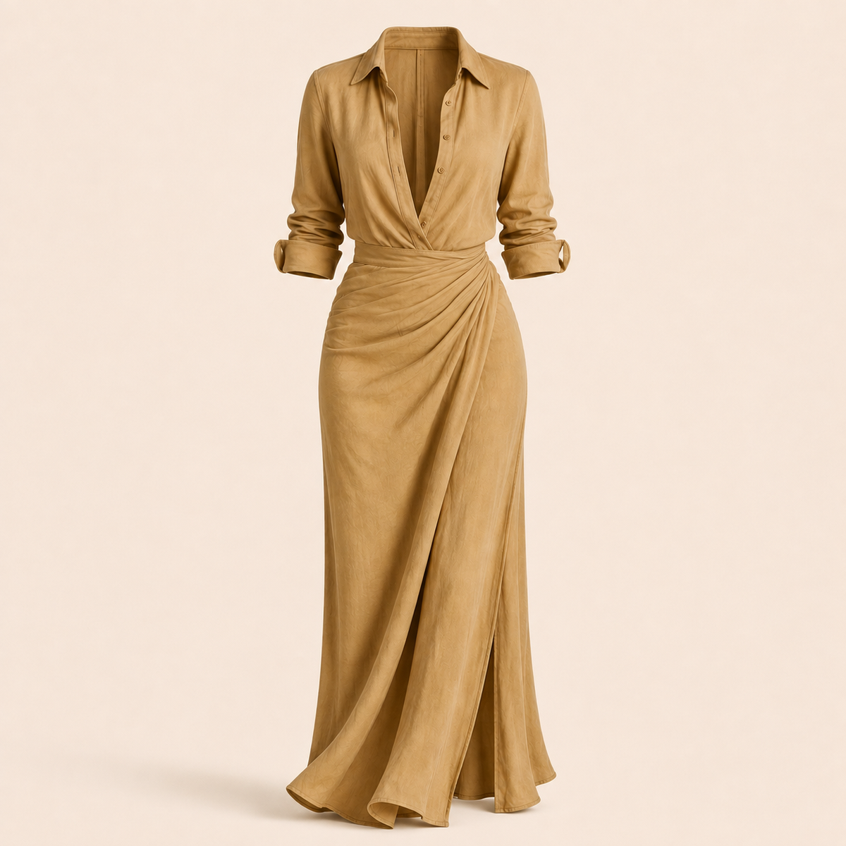 The Golden Drape Dress