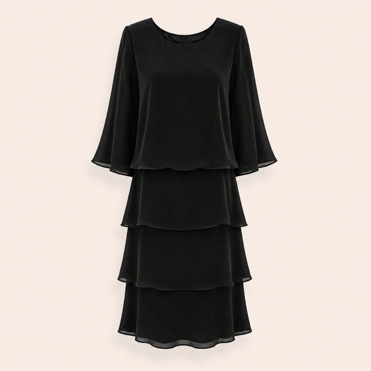 The Refined Patchwork Midi Dress
