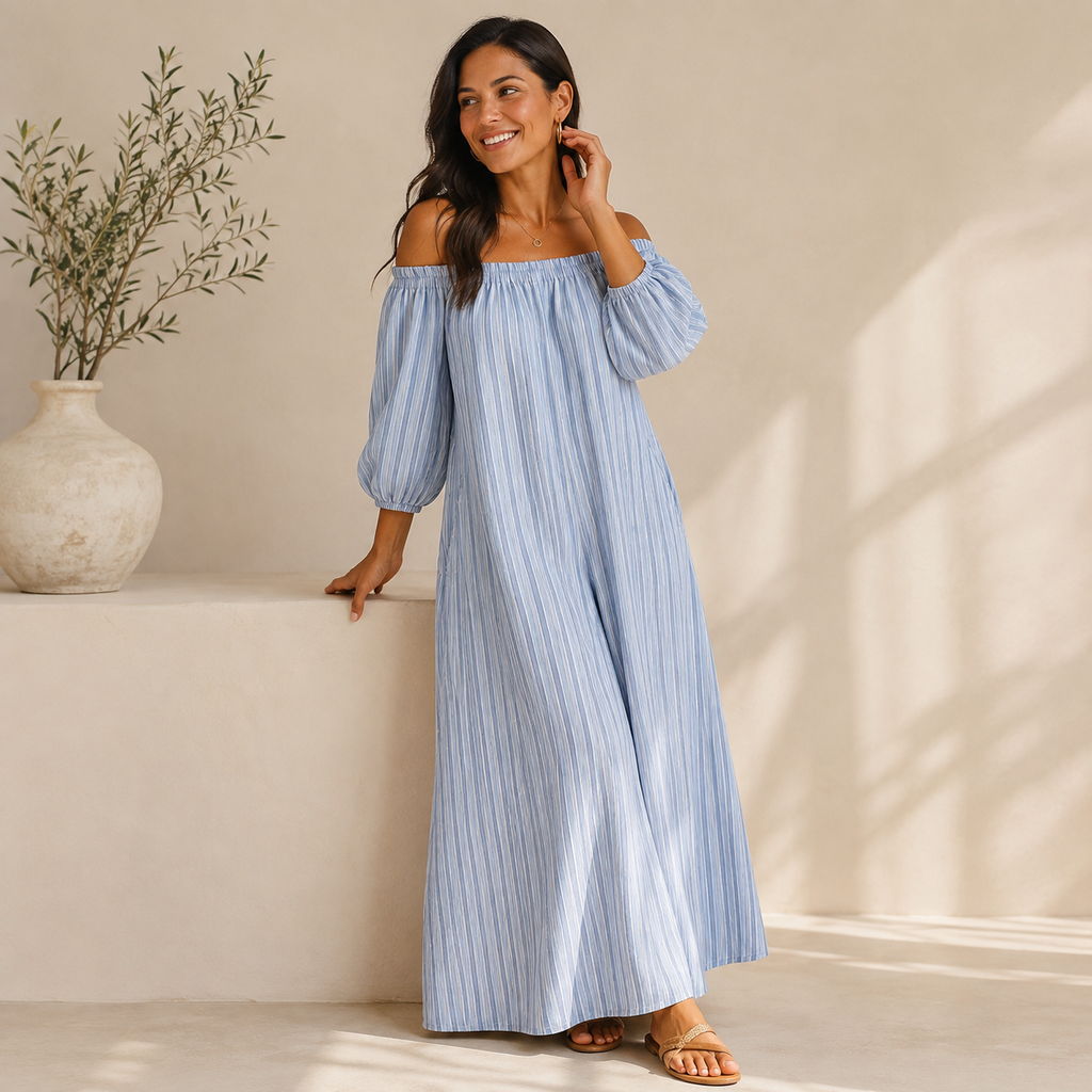 The Sunlit Stripe Dress