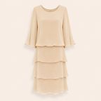 The Refined Patchwork Midi Dress