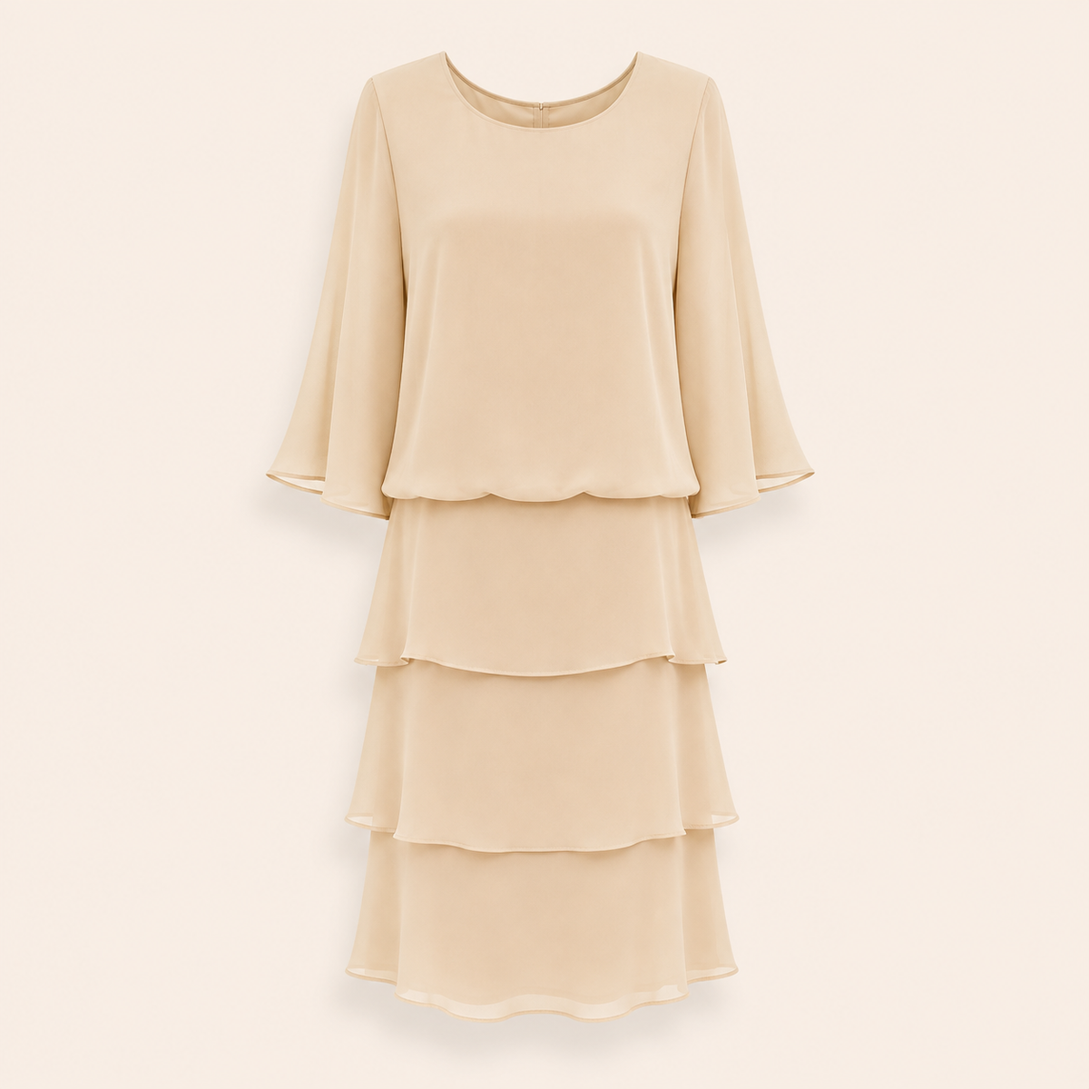 The Refined Patchwork Midi Dress