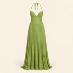 The Evergreen Pleated Dress