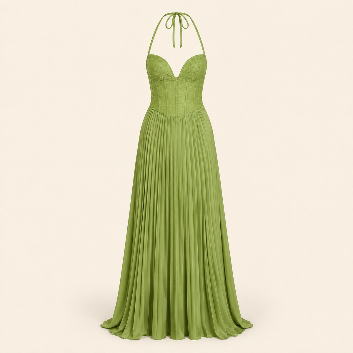 The Evergreen Pleated Dress
