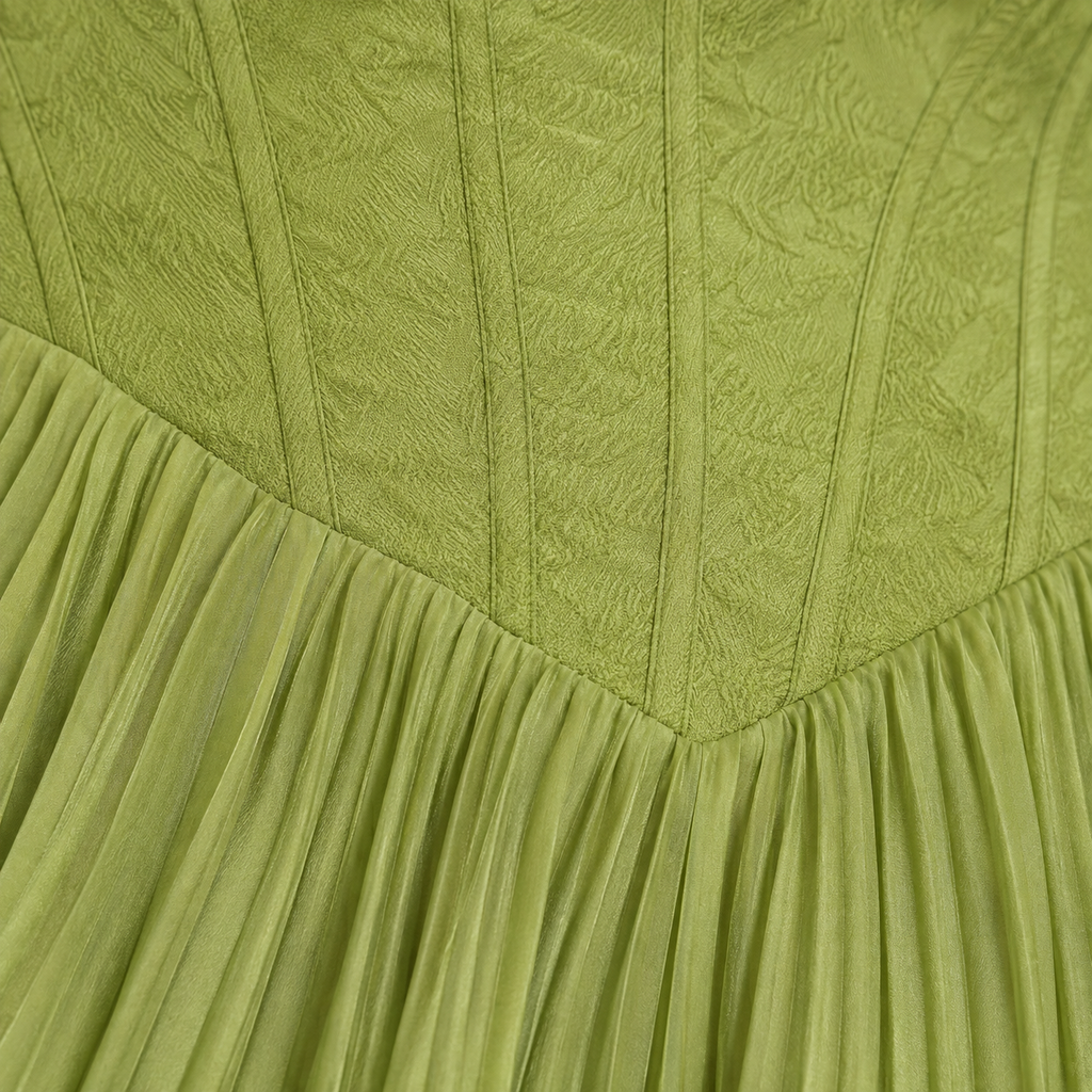 The Evergreen Pleated Dress